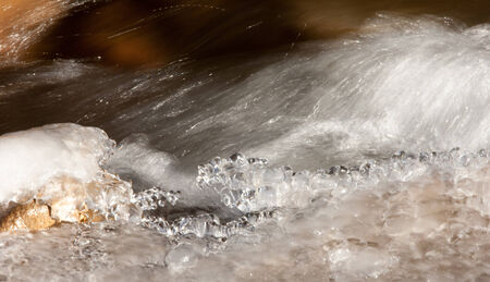 River ice. river in winter. winter creek. 