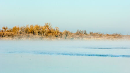 River ice. river in winter. winter creek. の写真素材