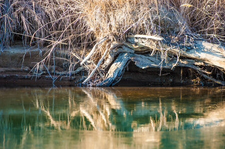 River ice. river in winter. winter creek. 