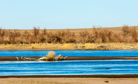 River ice. river in winter. winter creek. の写真素材