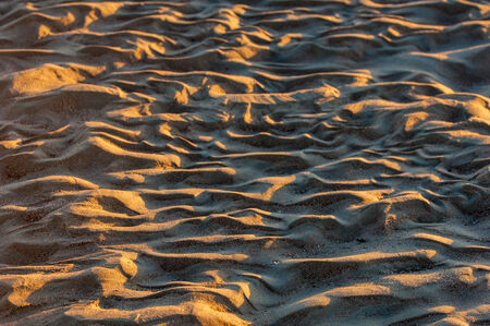 drawing in the sand on the tide. texture. beach sand background. footprints in the sand.の写真素材
