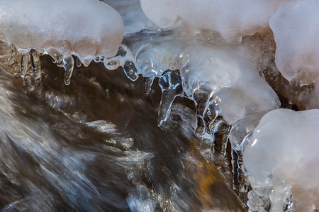 Ice on the river in the Spring.  southern Kazakhstan.の写真素材