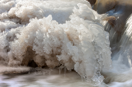 Ice on the river in the Spring.  southern Kazakhstan.の写真素材