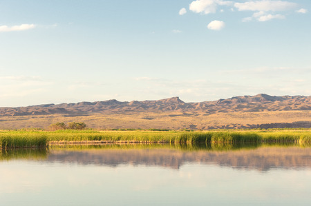 Turgai gate. Turgai save. National Park "Altyn Emel" Kazakhstan. Filling the river "Ili"の写真素材