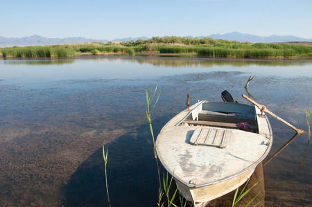 Turgai gate. Turgai save. National Park "Altyn Emel" Kazakhstan. Filling the river "Ili"の写真素材