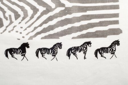 tissue, textile, cloth, fabric, material, texture. zebra . cloth, typically produced by weaving or knitting textile fibers.の写真素材