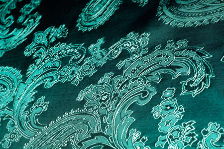 Fabric colors green, patterned. Photography Studioの写真素材
