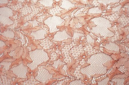 Lace on the fabric. tissue, textile, cloth, fabric, material, texture. of or relating to fabric or weaving.の写真素材
