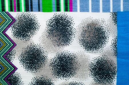 Fabric silk texture with geometric shapes. Photography Studio
