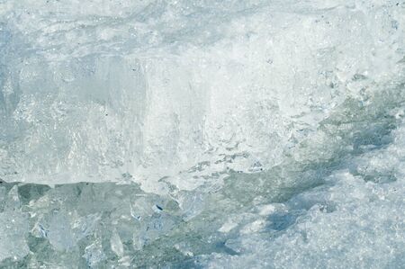 texture.  ice. Frozen ice on the river.
