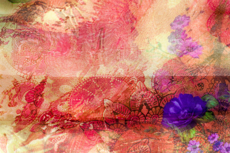 Fabric silk texture, color, abstraction. の写真素材