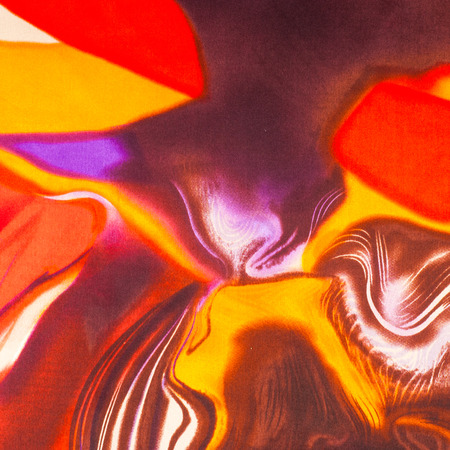 Silk fabric texture, background, red yellow gray black and white drawing. abstract drawingの写真素材