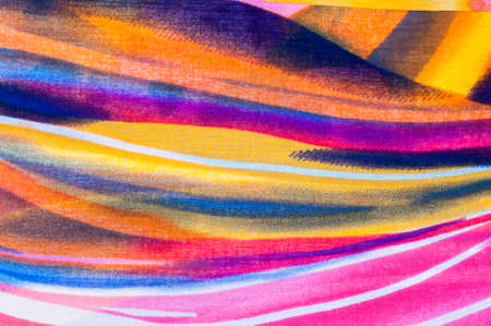 Fabric silk texture brown, blue, white, yellow.  Photography Studioの写真素材