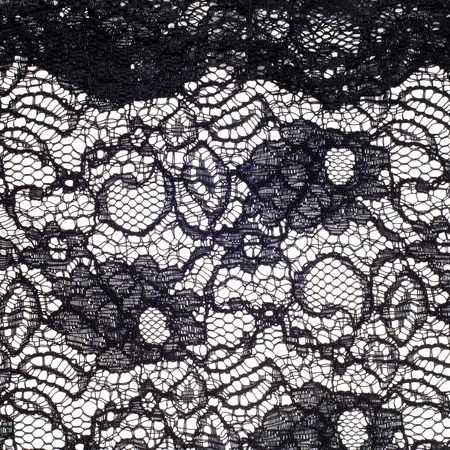 The texture of fabric lace, black colorの写真素材