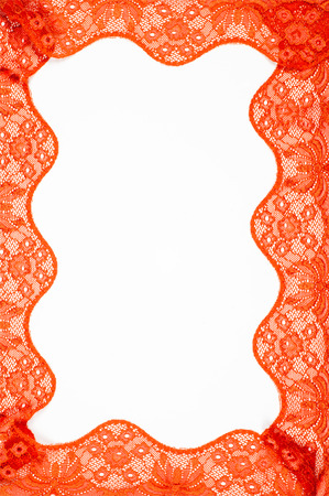 The texture of fabric lace, redの写真素材