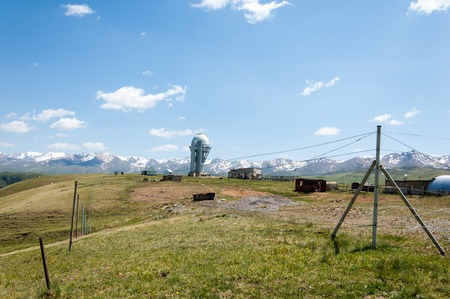 Mountain Observatory. Assy plateau. Kazakhstanの写真素材