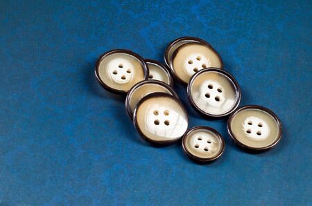 buttons. Various sewing buttons. Sewing buttons, Plastic buttons, Colorful buttons background, Buttons close up, Buttons background, Buttons on white backgroundの写真素材