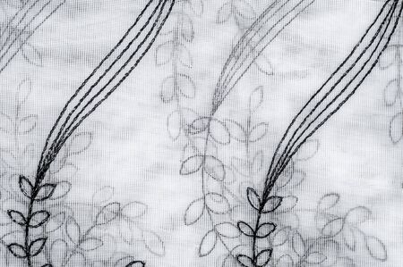 Texture, background. Tulle white with black stains of colorsの写真素材
