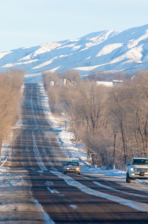 broken road. road in the desertのeditorial素材