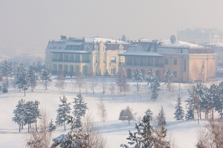 park first prizident, parklands in the fog in winterの写真素材