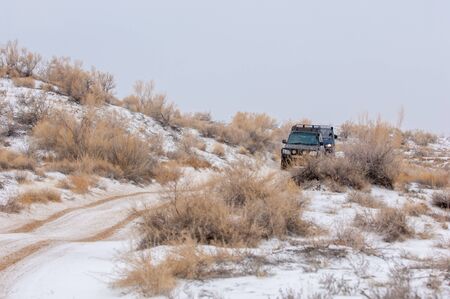2014 02 02 Kazakhstan, Almaty region, Bakanas, steppes winter travel by car