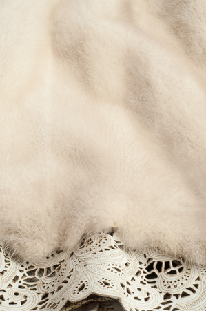 Texture, fur white (blue) mink. Mink fur. mink coat. photo studio.の写真素材