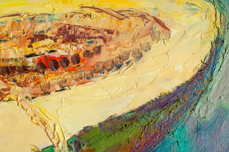 Khaziev Madiyar Sharipovich Honored Artist of Tatarstan. Texture, background. The picture painted with oil. painting canvas painted  colors, still lifeのeditorial素材