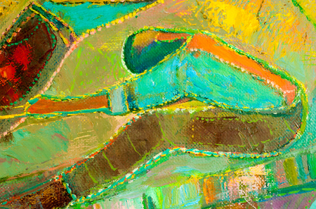 Khaziev Madiyar Sharipovich Honored Artist of Tatarstan. Texture, background. Remembering a distant childhood, the three men pulling a cart loaded with hayのeditorial素材