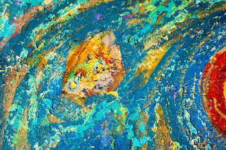 Ethnography, M.Sh. Khaziev. Honored Artist of Tatarstan. The picture painted in oils. Abstract patternのeditorial素材