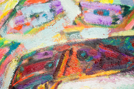 Ethnography, M.Sh. Khaziev. Honored Artist of Tatarstan. The picture painted in oils. Abstract patternのeditorial素材