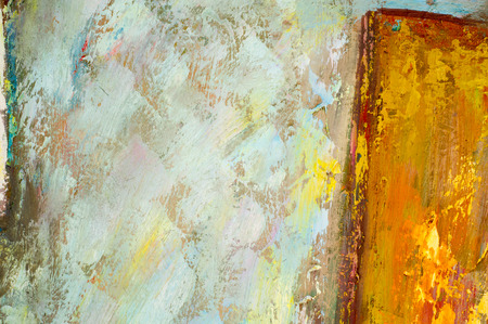 Ethnography, M.Sh. Khaziev. The picture painted in oils. abstract drawing. texture. backgroundのeditorial素材