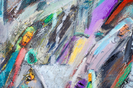 Ethnography, M.Sh. Khaziev. Honored Artist of Tatarstan. The picture painted in oils. People are elongated, as if not significant, as the spirit of the city street.のeditorial素材