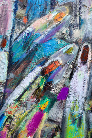 Ethnography, M.Sh. Khaziev. Honored Artist of Tatarstan. The picture painted in oils. People are elongated, as if not significant, as the spirit of the city street.のeditorial素材