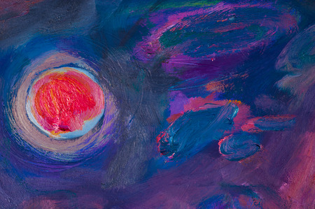 Ethnography, M.Sh. Khaziev. Honored Artist of Tatarstan. The picture painted in oils. Mystical picture old night. land of the shadow under the full moonのeditorial素材