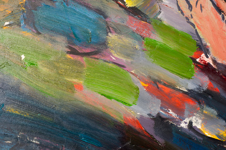 Ethnography, M.Sh. Khaziev. The picture painted in oils. abstract drawing. texture. backgroundのeditorial素材