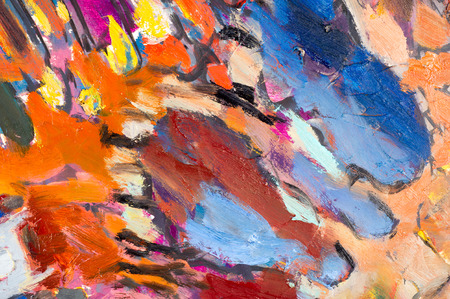 Ethnography, M.Sh. Khaziev. The picture painted in oils. abstract drawing. texture. backgroundのeditorial素材