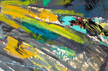 Ethnography. Khaziev Madiyar Sharipovich Honored Artist of Tatarstan. Texture, background. Abstract picture painted in oilsのeditorial素材