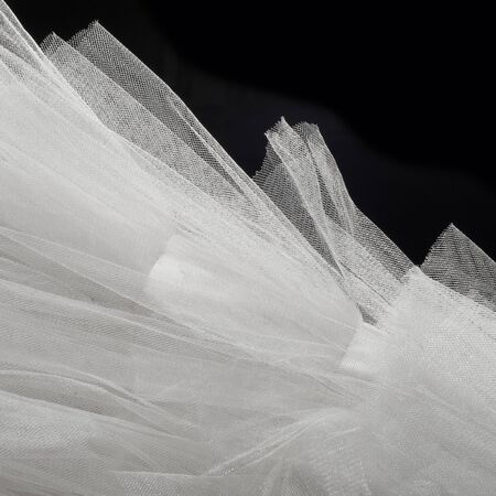 Ball white.  White cloth.  tissue, textile, fabric, material, texture.の写真素材