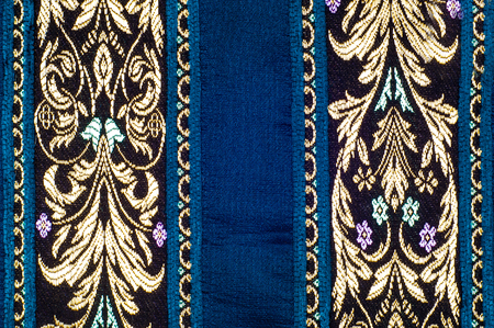 fabric silk texture with gold pattern