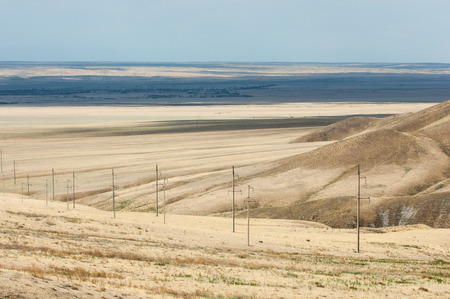 Kazakhstan. Bakanas city. Roads pass Malaysaryの写真素材