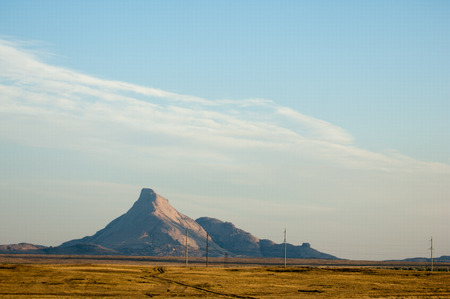 Mountain range Bektau- Ata. Tract Bektau- Ata. Central Asia Kazakhstan.の写真素材