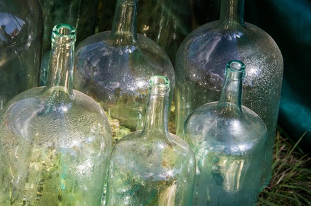 texture, background. old bottlesの写真素材