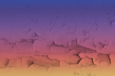 Texture, pattern, background. old paint. Concrete wall cracked paint, paint abstractly behind the concrete. With white tone paint flakes off over timeの写真素材