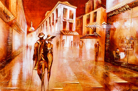 31.07 2015 Russia Tatarstan. Yelabuga, Spasskaya Fair. artist paintingのeditorial素材