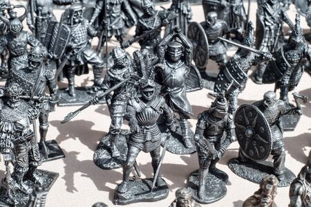 tin soldiers. a toy soldier made of metal.の写真素材