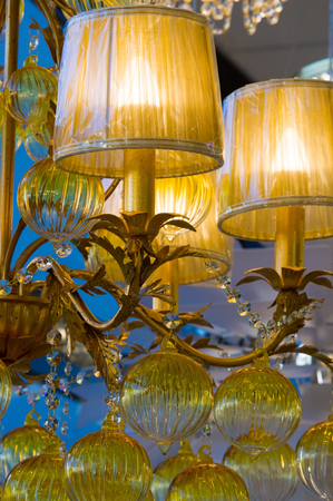 Texture, pattern, background. crystal chandelierの写真素材