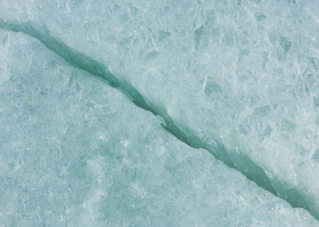 river last ice. Last ice-floe. last needle ice on the Ili River. Central Asia, the steppes of Kazakhstanの写真素材