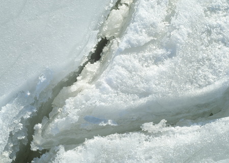 texture.  ice. Frozen ice on the river.