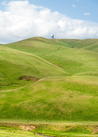 mountain, mount, hill. Kazakhstan. Tien Shan. Assy plateauの写真素材