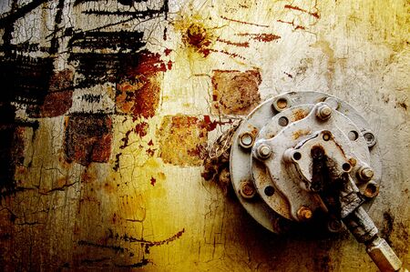 Texture, background, pattern. Old rusty iron. Rusty metal. Rusty metal background. Corrosion. It shows an abstract modified corroded and tarnished metal layの写真素材
